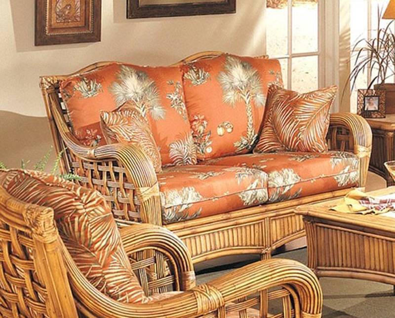 Belize 5 Pc Rattan Living Room Set BZ-SET by Designer Wicker Tribor