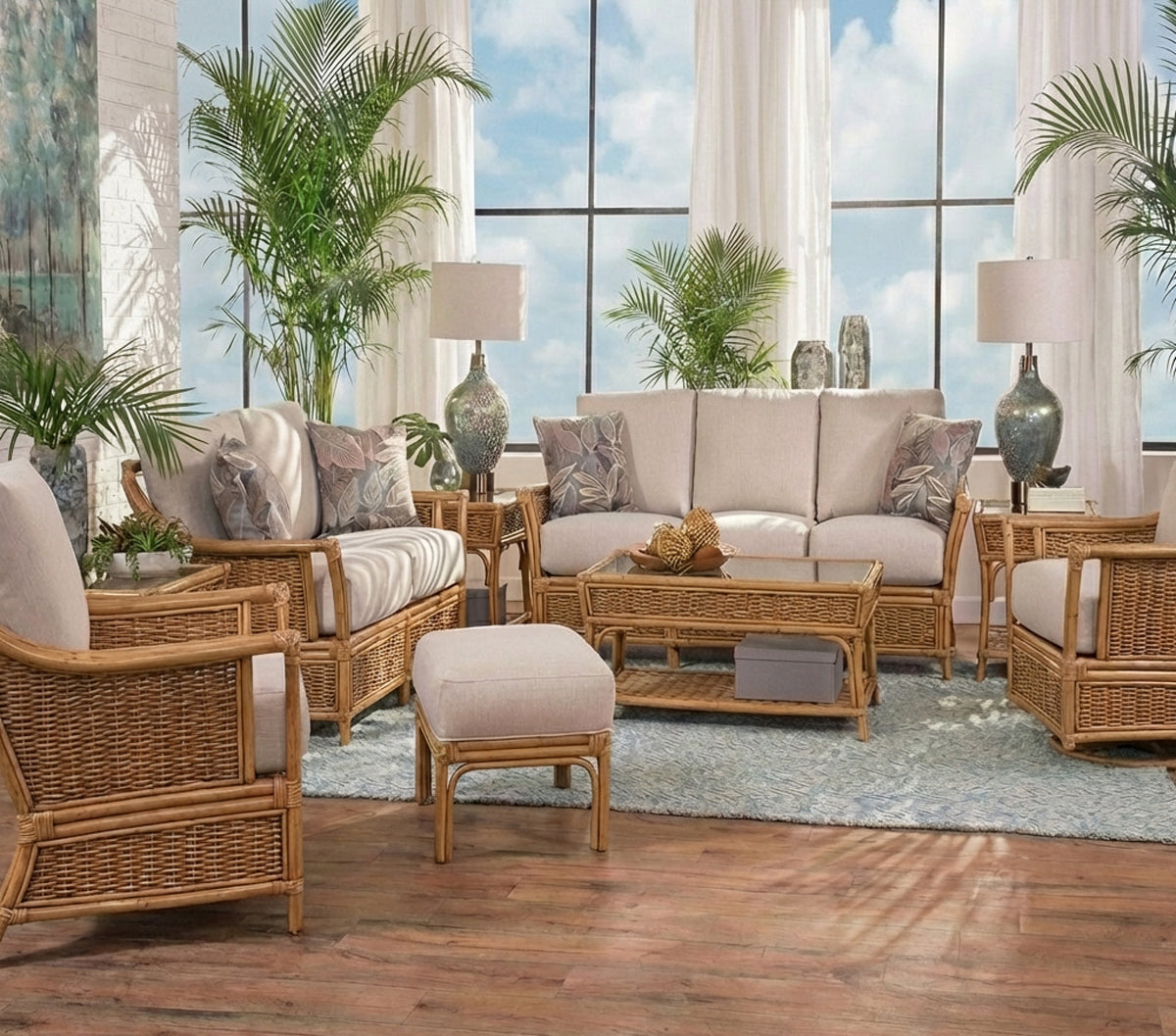 Boca Rattan End Table Model 973-071 by Braxton Culler