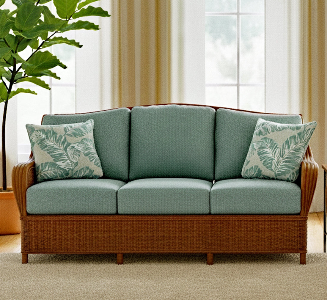Bodega Bay Rattan Queen Sleeper Sofa Made in the USA by Braxton Culler 1190-015