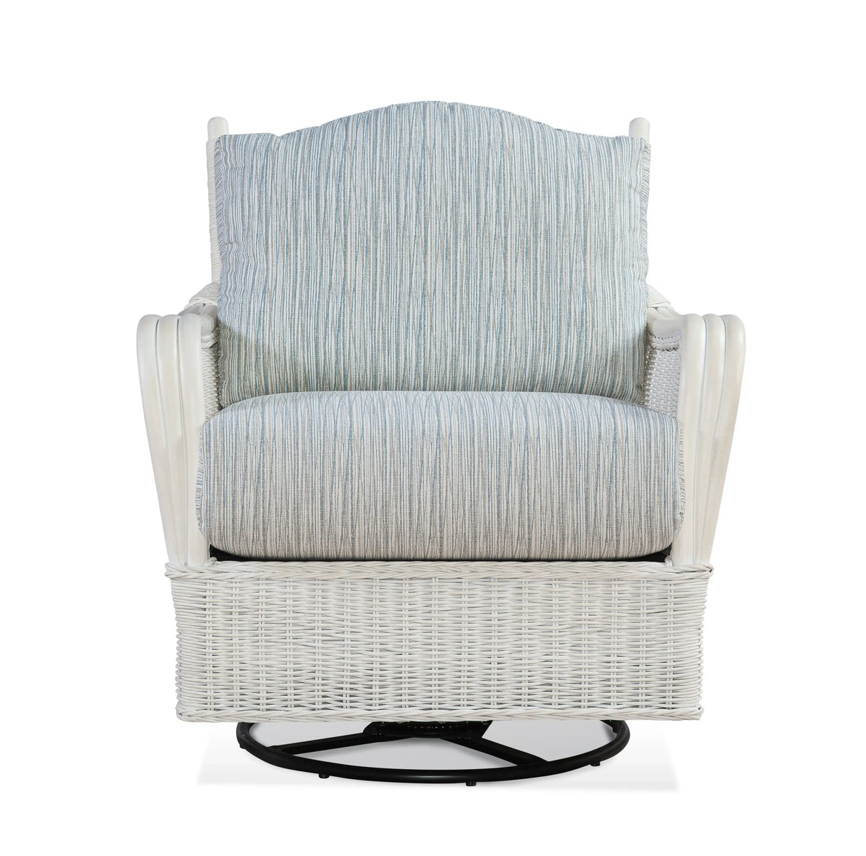 Bodega Bay Rattan Swivel Glider Made in the USA by Braxton Culler