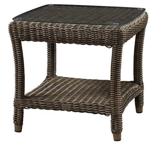Brighton Outdoor Patio Wicker Ottoman Model OT9858 from Beachcraft Furniture