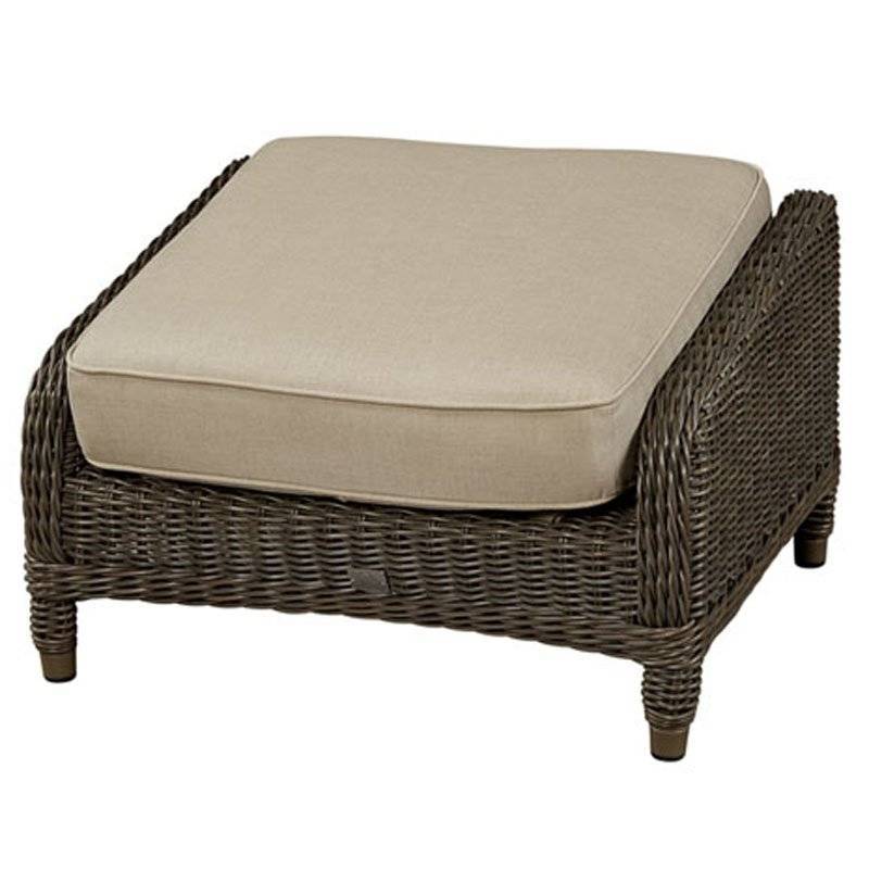 Brighton Outdoor Patio Wicker Ottoman Model OT9858 from Beachcraft Furniture