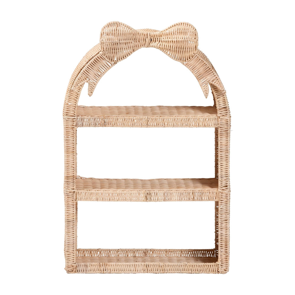 Futsal Natural Rattan Wall Shelf by Wicker Fair
