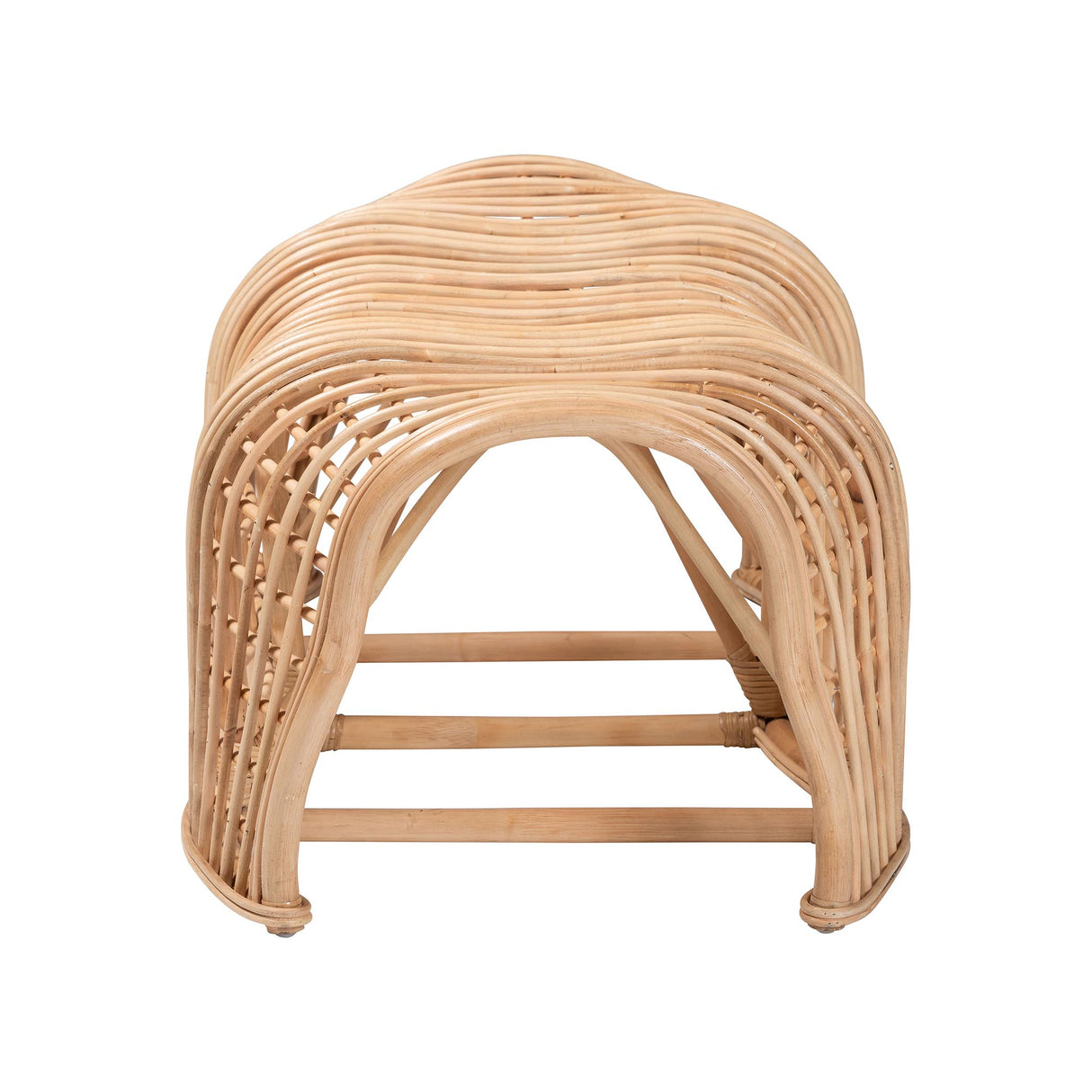 Lisa Natural Rattan Bench by Wicker Fair