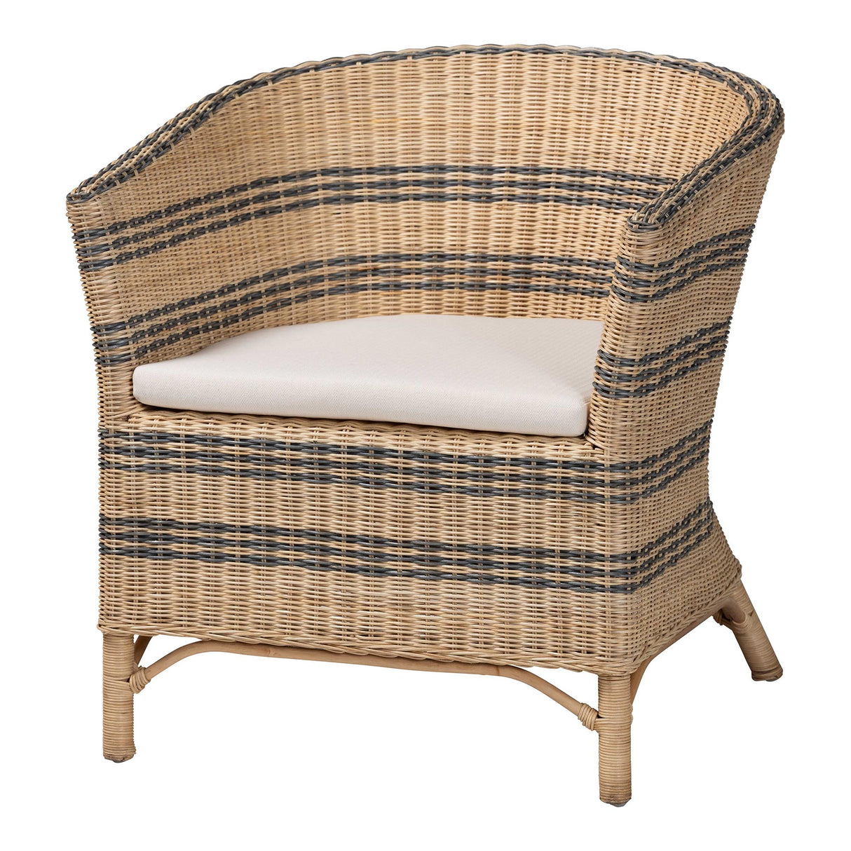Asle Natural Rattan Accent Chair by Wicker Fair
