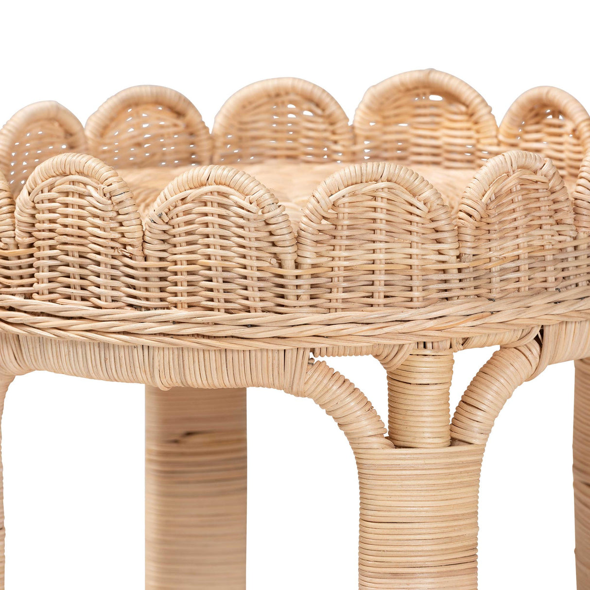 Ratoya Natural Rattan End Table by Wicker Fair