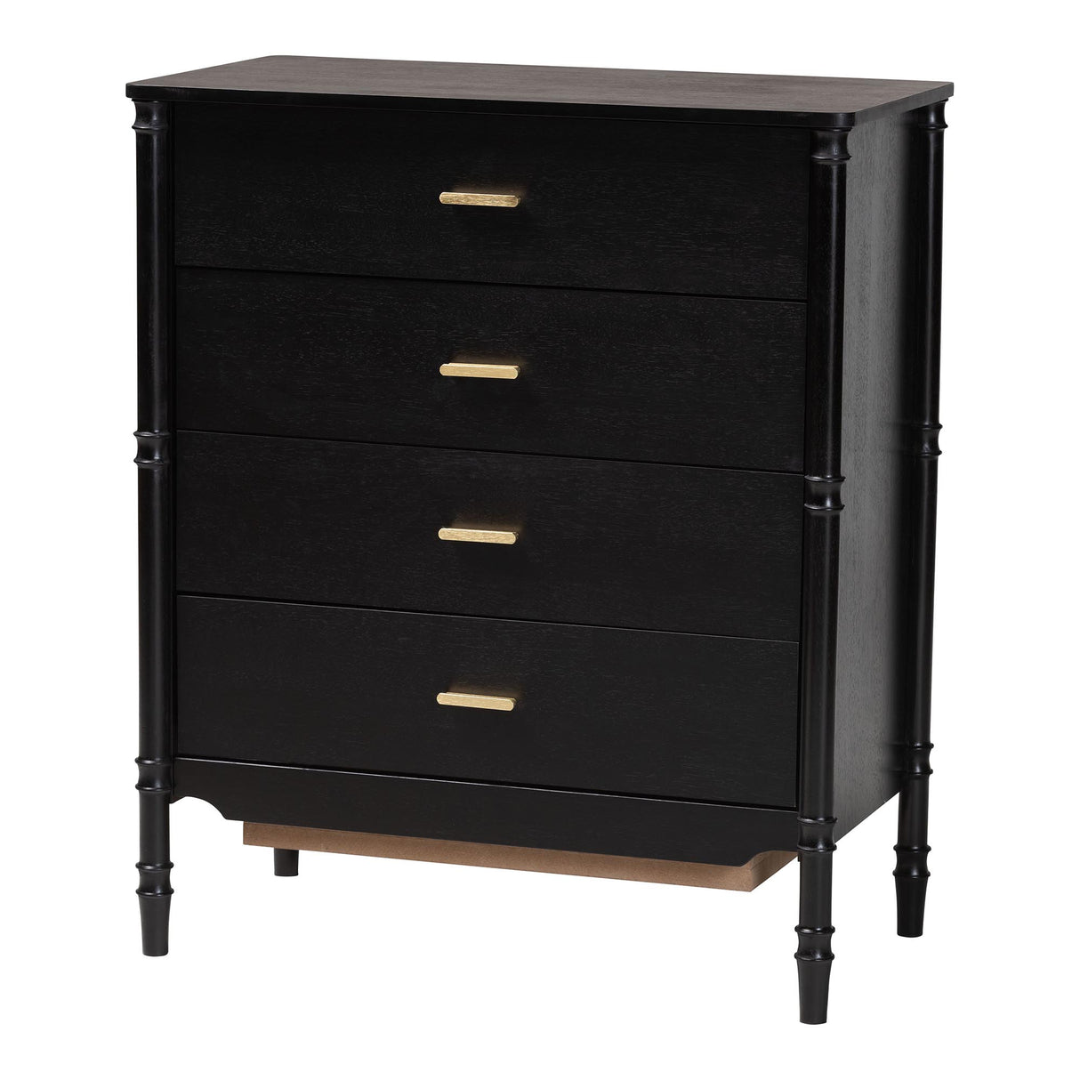 Marisela 4-Piece Black King Bedroom Set by Wicker Fair