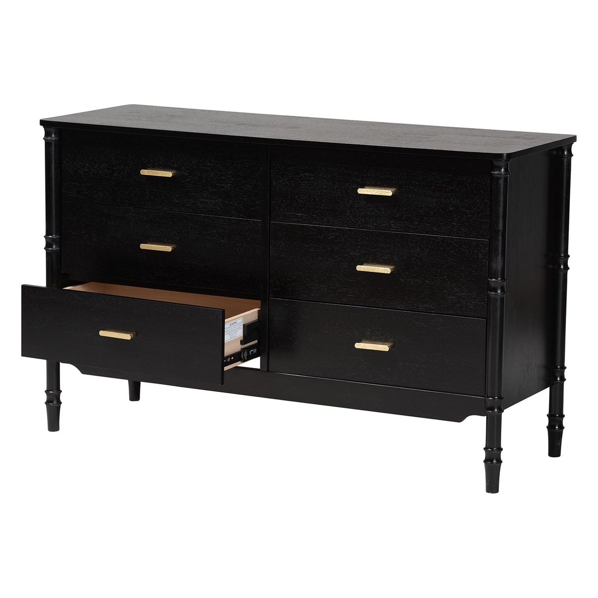 Marisela 4-Piece Black King Bedroom Set by Wicker Fair