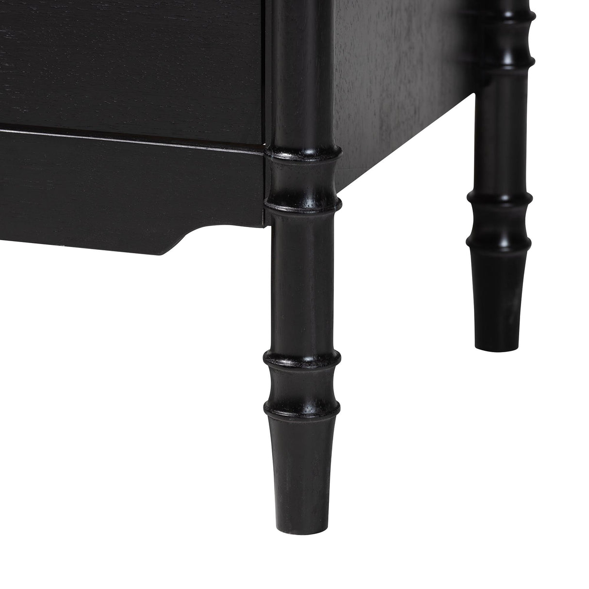 Marisela Black Wood Dresser with Drawers by Wicker Fair