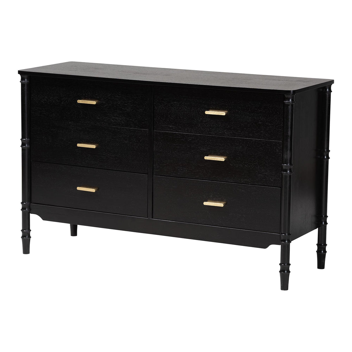 Marisela 4-Piece Black King Bedroom Set by Wicker Fair