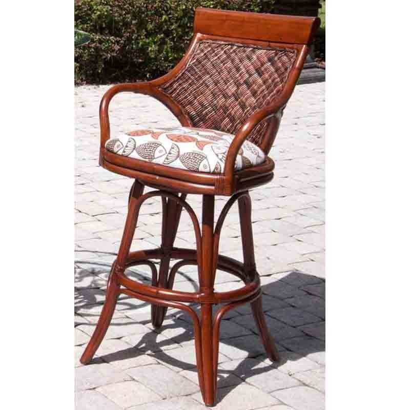Bermuda Rattan and Wicker Swivel Barstool BER101-30 from Alexander and Sheriden