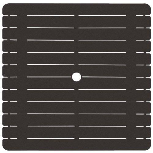 Big Falls Outdoor Square Aluminum Slat Top Counter Height Table in Charcoal Model 031852SLUCHA