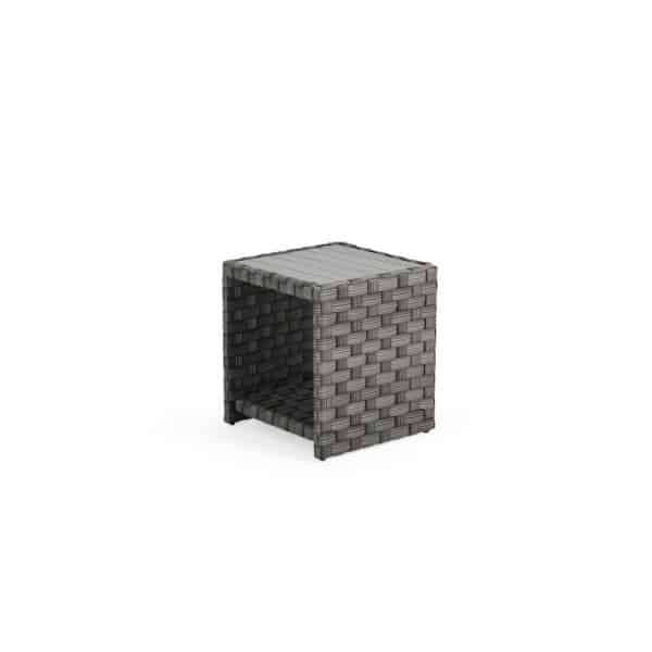 Big Falls Outdoor Wicker Square End Table Model 682020FLTDGY