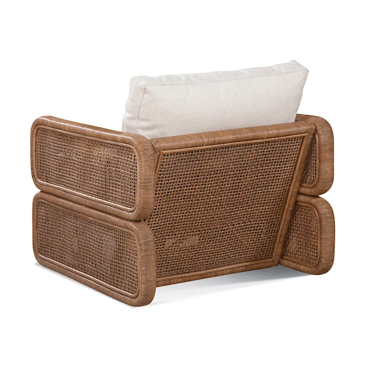 Bonnie Rattan Chair with Deep Seating Comfort by Braxton Culler