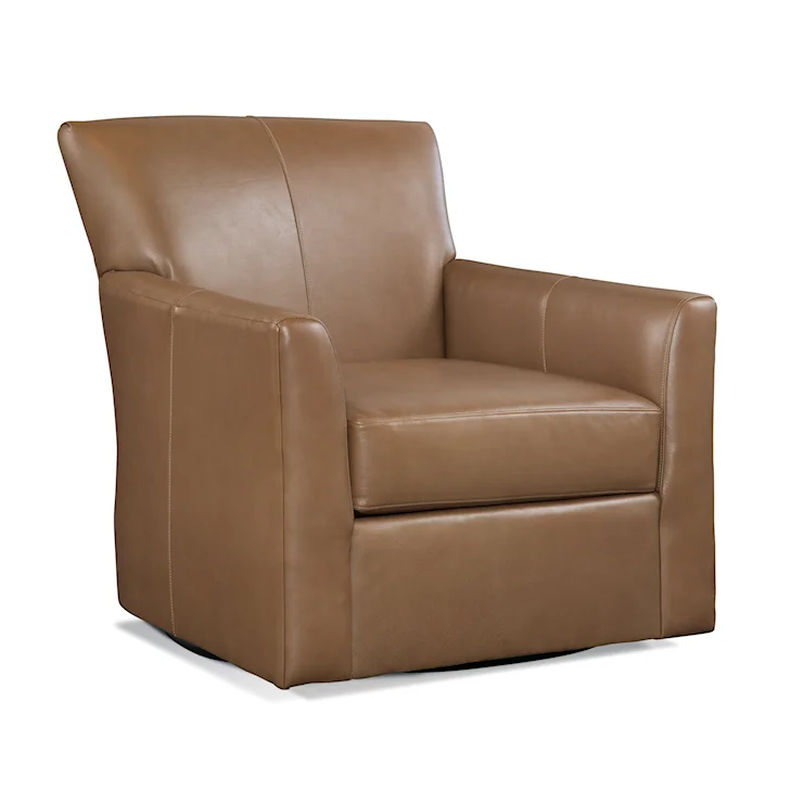 Buckley Leather Swivel Chair by Braxton Culler Made in the USA Model 524-L05