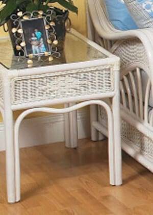 Captiva Rattan and Wicker End Table by Stanley Chair Model E-2