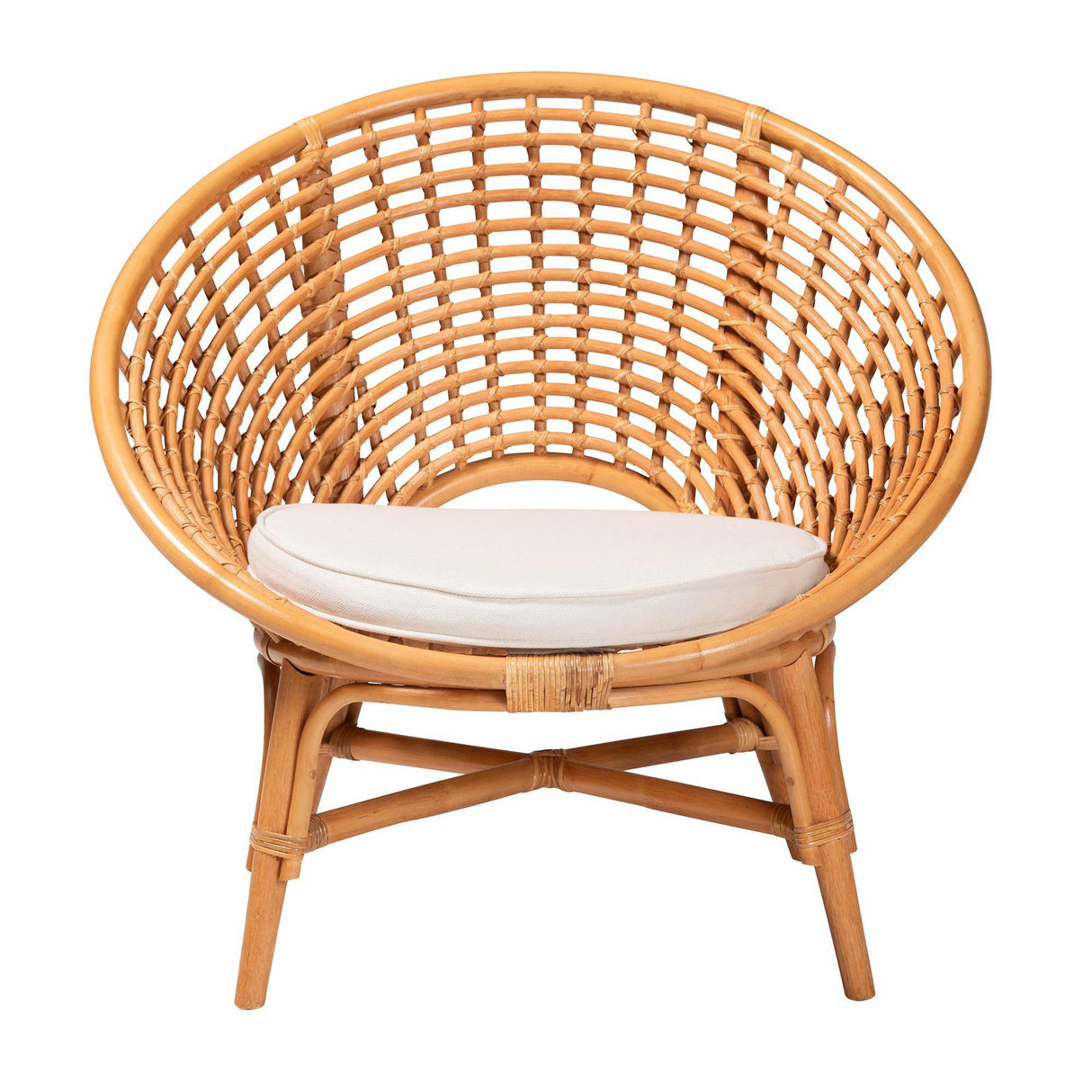 Seamist Modern Bohemian Natural Rattan Accent Chair