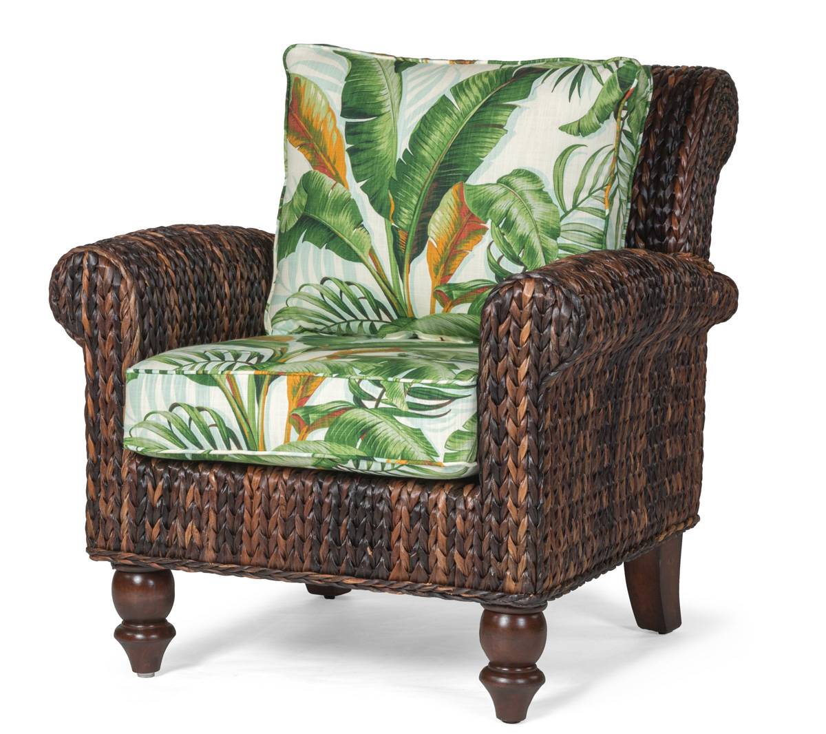 West Indies Rattan Ottoman Model WI-10 By Designer Wicker Tribor