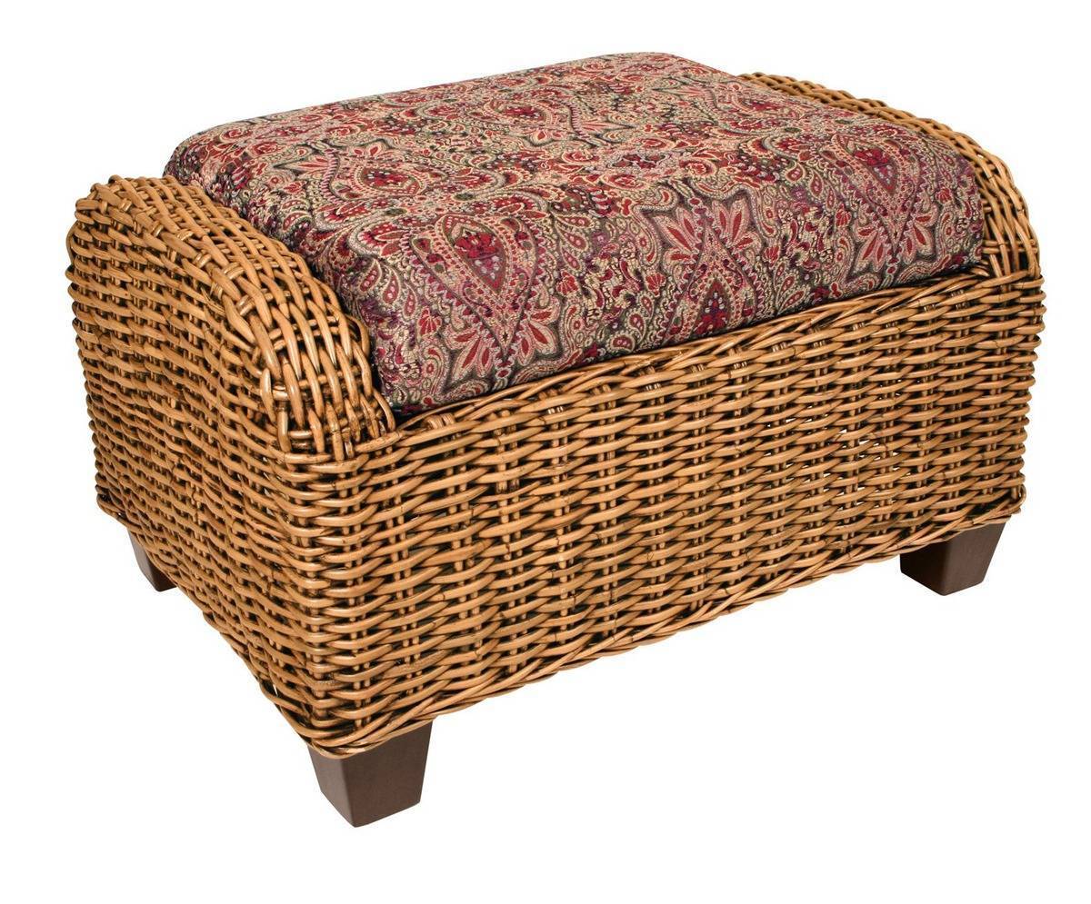 Clarissa Rattan Convertible Ottoman Coffee Table CZ-10B by Designer Wicker Tribor