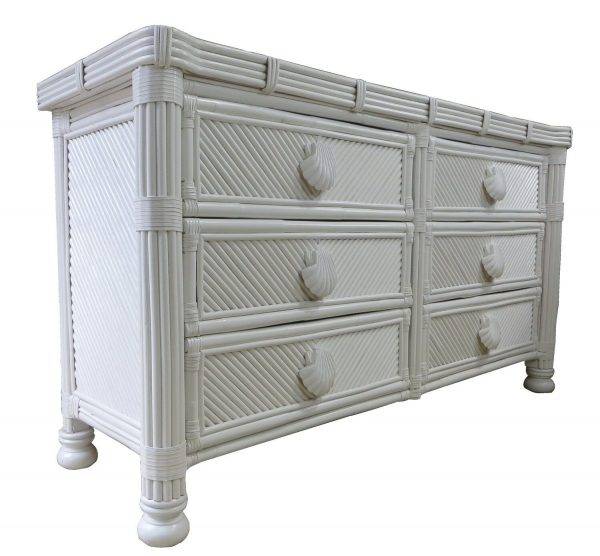 Palm Bay 2 Pc Dresser and Mirror Set Model PBW6D-CCMR by Wicker Fair