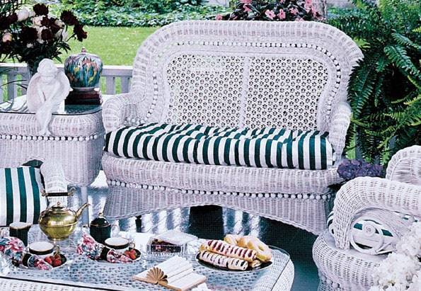 Sugar Beach White Loveseat Model SBACLS by Wicker Fair