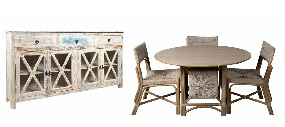 Creekwood Dining Room Server Cabinet in Distressed Finish IN6024 by Capris Furniture
