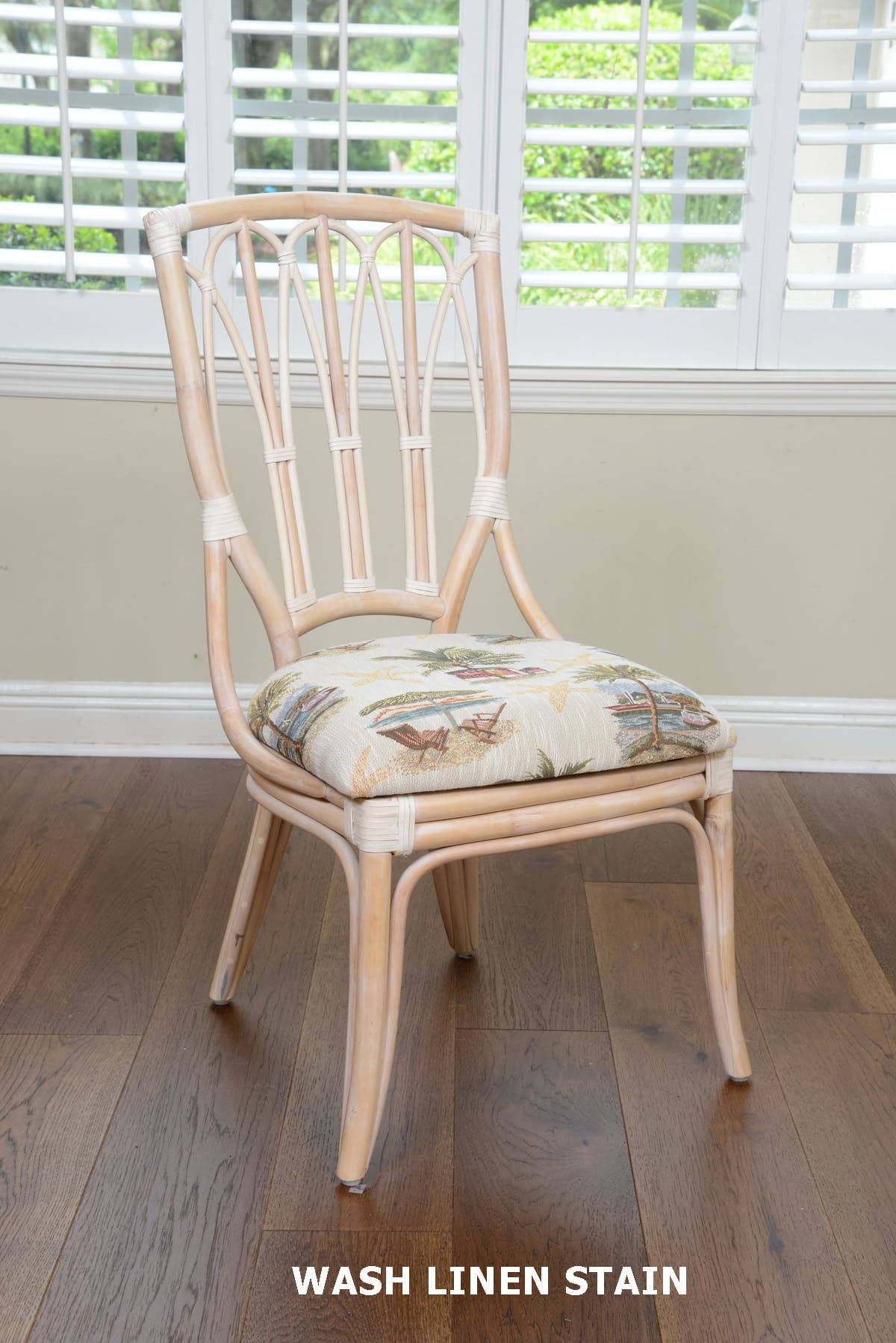 Cuba Rattan Dining Side Chairs CUB001 by Alexander and Sheriden with Cushions Made in USA