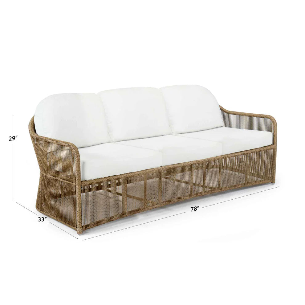 Calixto Outdoor Sofa with Sunbrella Cushion Model 24213-NTH-CUSH by Skyline Design