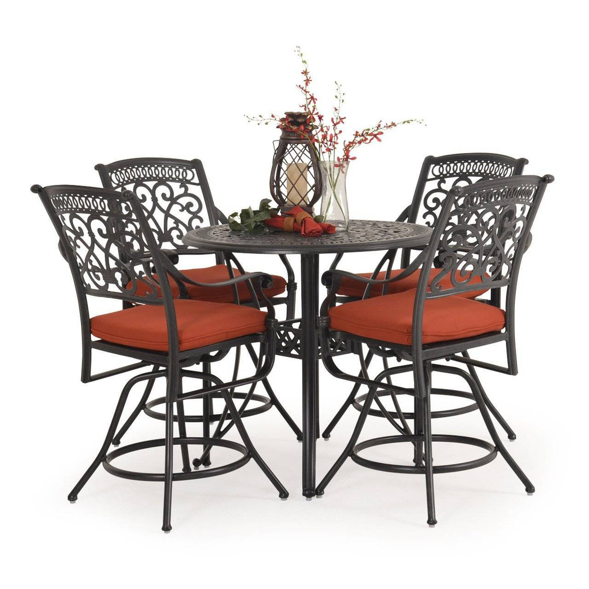 High Point Outdoor Cast Aluminum 5 Piece Counter Set Model 47896