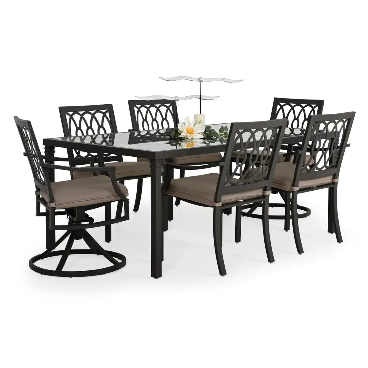 Chippewa Outdoor 7 Piece Aluminum Dining Set Model Chippewa-CHA-7PC-Dining – Choice of Cushions Made in the USA