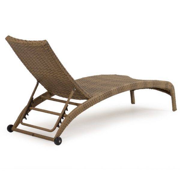 City Light Outdoor Wicker Armless Chaise Lounge in Oyster Grey Model 6309O