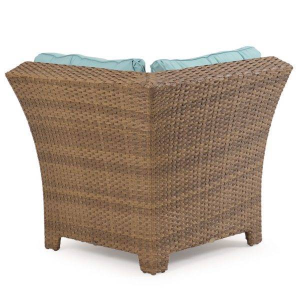 City Light Outdoor Wicker Corner Wedge Chair in Oyster Grey Model 6307OG