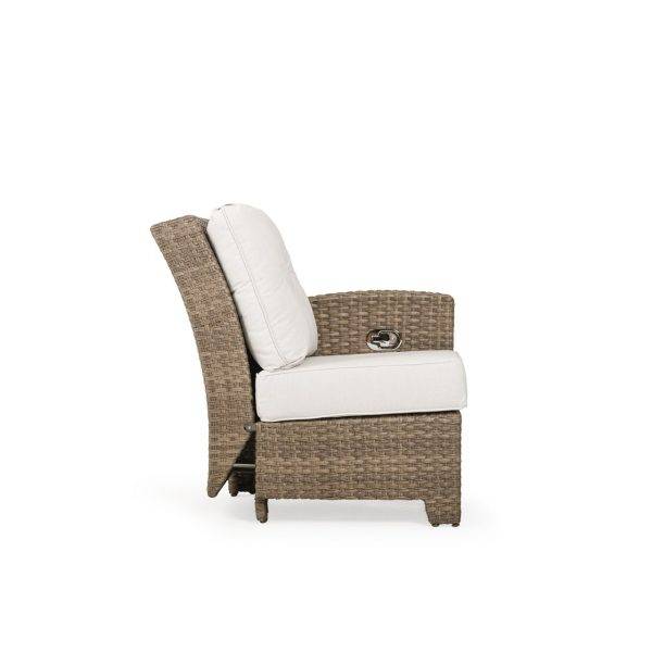 City Light Outdoor Wicker Right Facing (RF) Arm Reclining Chair in Oyster Grey Model 6392ROG