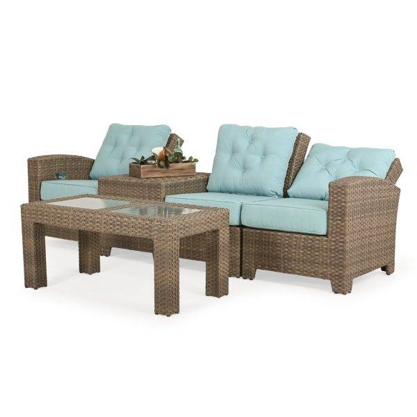 City Light Outdoor Wicker Right Facing (RF) Arm Reclining Chair in Oyster Grey Model 6392ROG