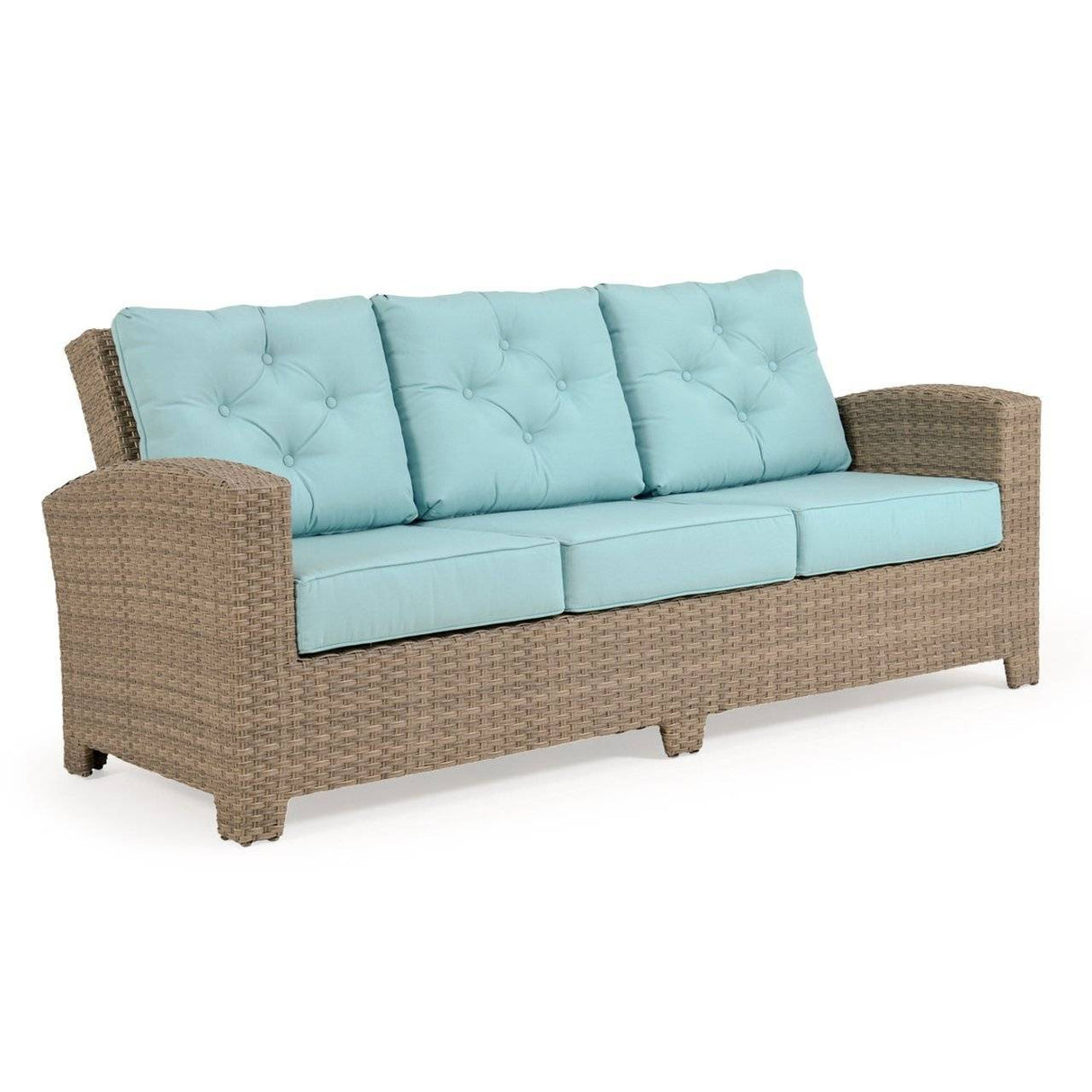 City Light Outdoor Wicker Sofa in Oyster Grey Model 6603OG
