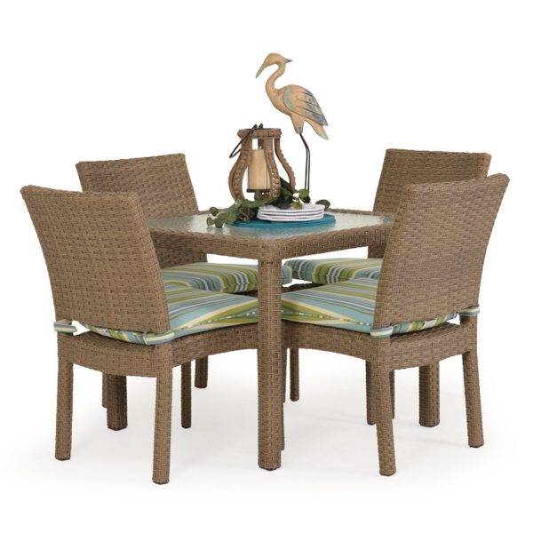 City Light Outdoor Wicker Stackable Dining Side Chair in Oyster Grey Model 6611OG