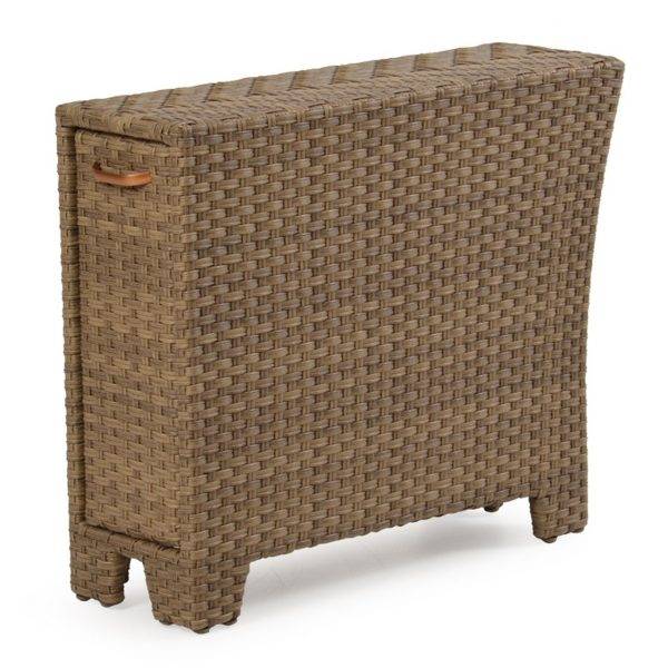 City Light Outdoor Wicker Storage Arm in Oyster Grey Model 6304OG