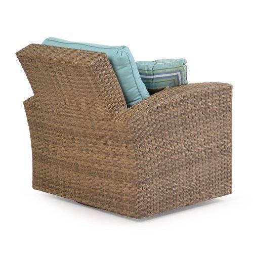 City Light Outdoor Wicker Swivel Glider in Oyster Grey Model 6391OG