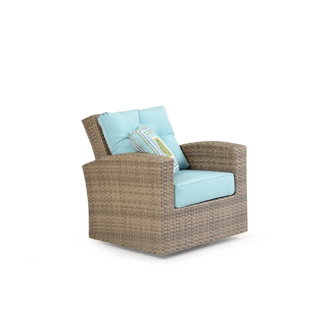 City Light Outdoor Wicker Swivel Glider in Oyster Grey Model 6391OG