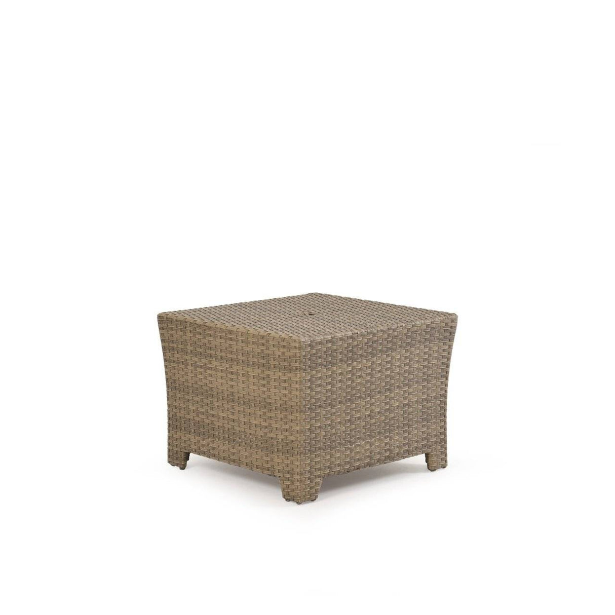 City Light Outdoor Wicker Wedge End Table in Oyster Grey Model 6321OG