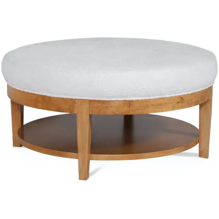 Midtown Contemporary Round Cocktail Ottoman by Braxton Culler Made in the USA Model 529-009