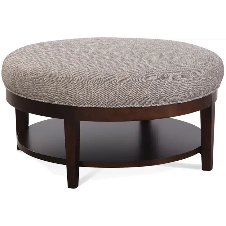 Midtown Contemporary Round Cocktail Ottoman by Braxton Culler Made in the USA Model 529-009