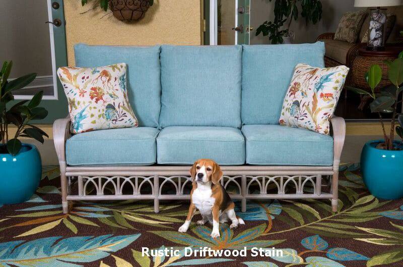 Cuba Rattan Sofa CUB009 by Alexander and Sheriden with Cushions Made in USA