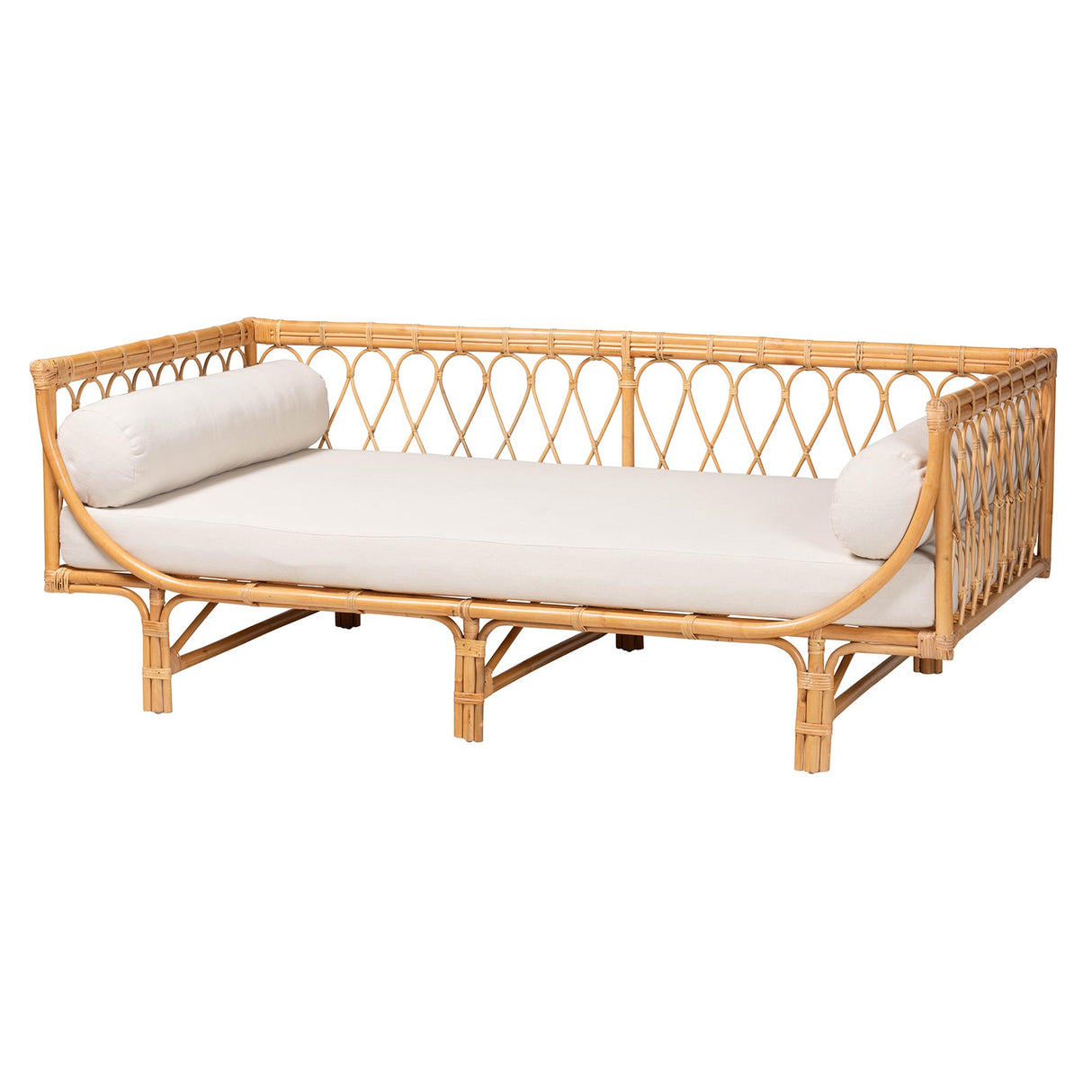 Raita Bohemian Natural Brown Rattan Daybed by Wicker Fair