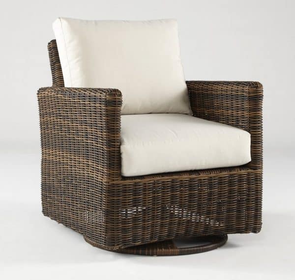 Del Ray Patio 3 Pc Swivel Glider, Ottoman, and End Table Set with Glass Top Model 76600-SET by South Sea Rattan