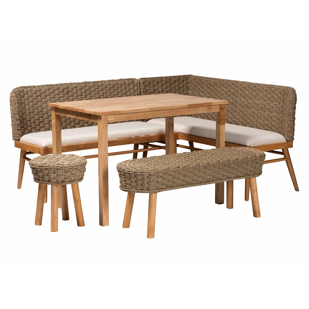 Wicker Fair Denver Rattan 5 Pc Dining Nook Set