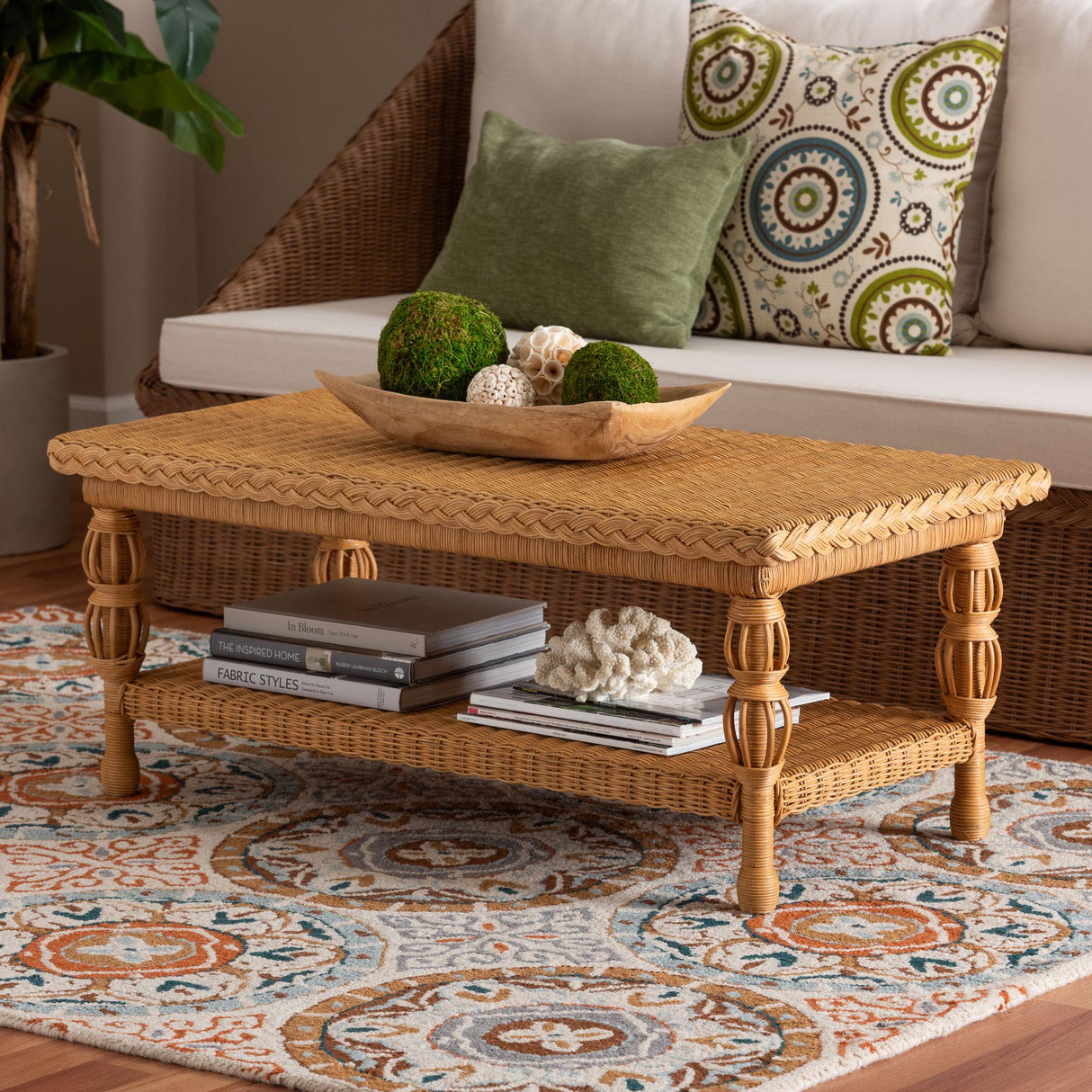 Rosby Natural Rattan Coffee Table by Wicker Fair
