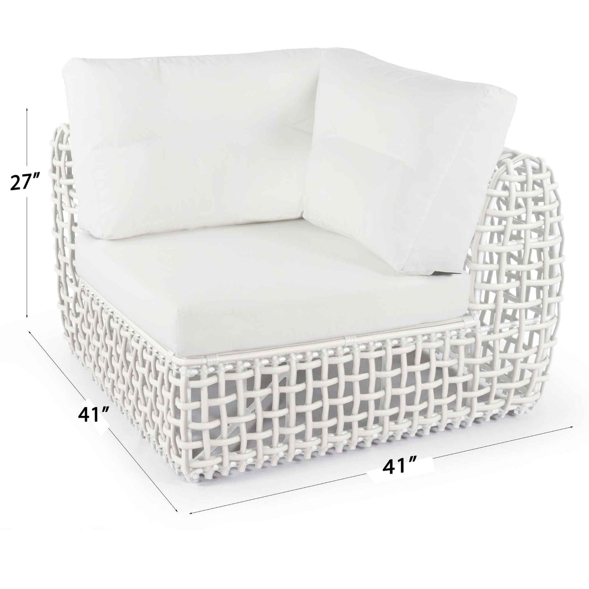 Dynasty Outdoor Modular Corner with Sunbrella Cushion Model 22389-WMNP-CUSH by Skyline Design