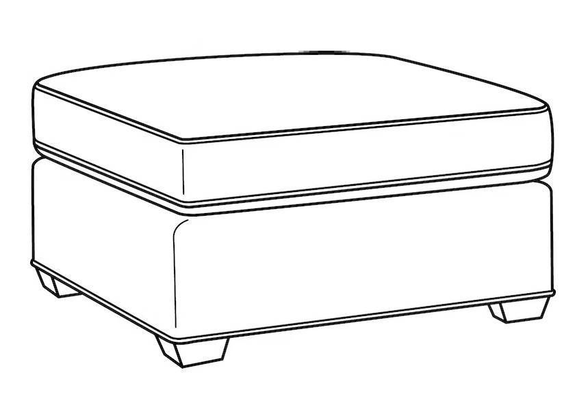 Easton Indoor Small Ottoman by Braxton Culler Made in the USA Model 786-109