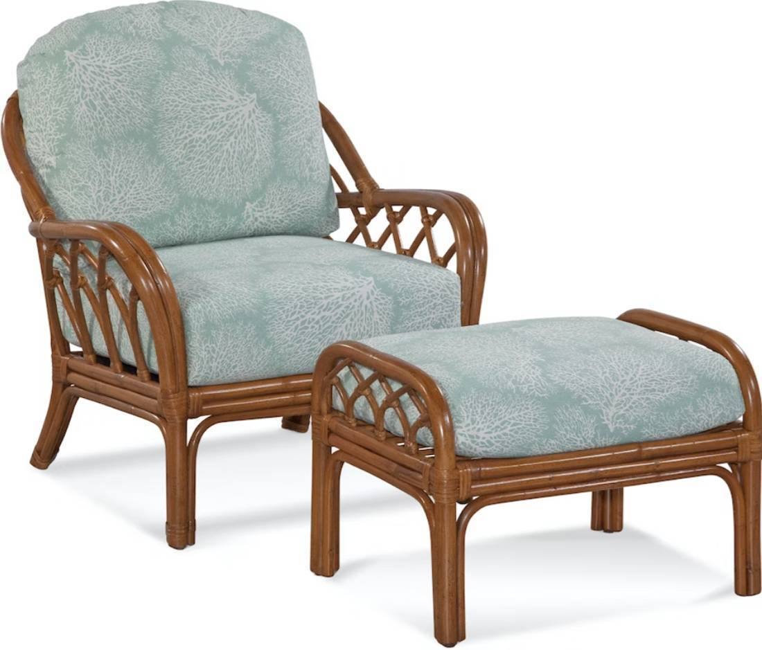 Edgewater Customized Rattan 5 Pc Living Room Set Model 914-SET-2 Made in the USA by Braxton Culler